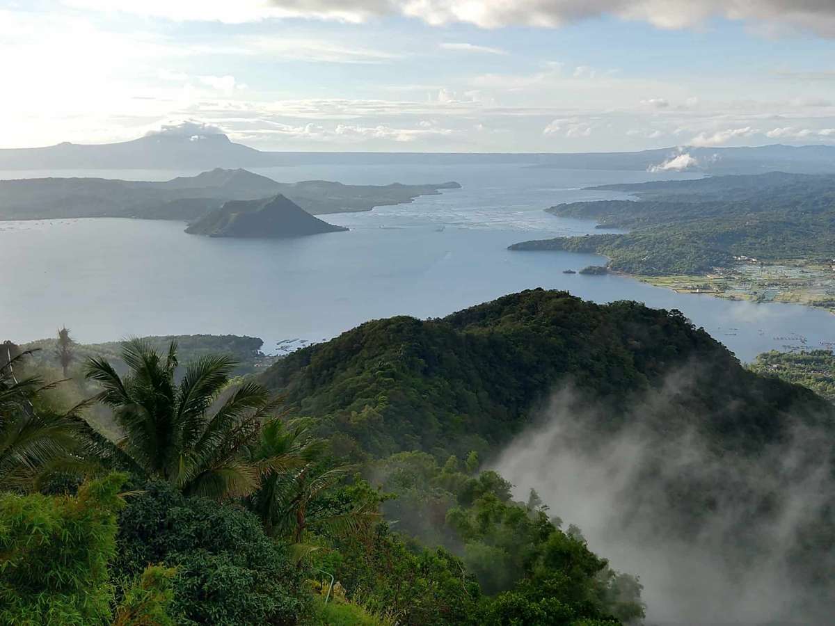 View of Taal Volcano and Taal Lake in Tagaytay, Philippines