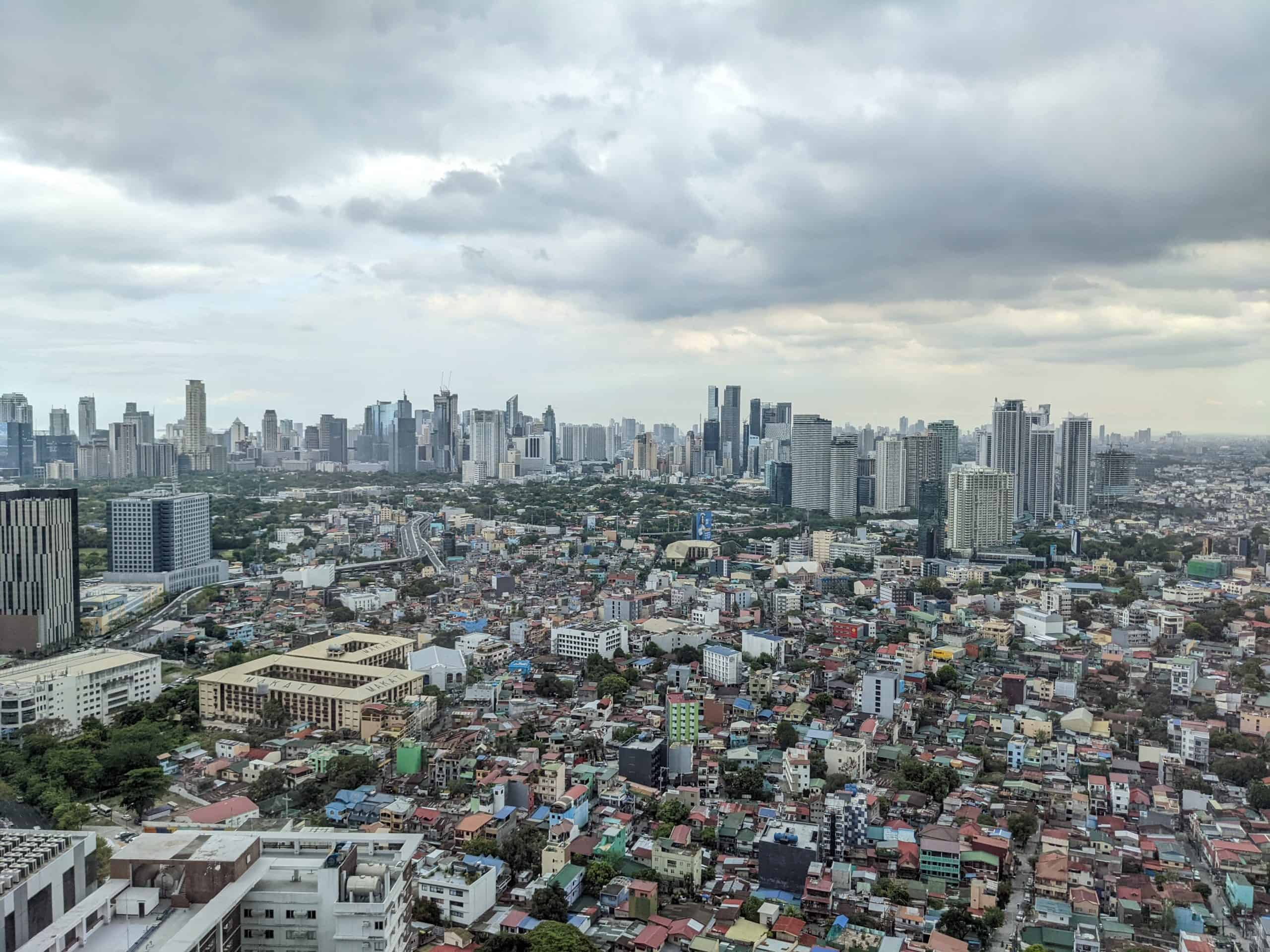 Makati (Metro Manila) skyline as seen from the Grand Hyatt in BGC, Taguig